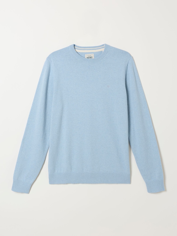 Hellblau - FatFace Strickpullover mit Rundhalsausschnitt - Bild 1 von 1