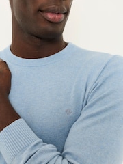 Albastru deschis - Pulover tricotat la baza gâtului FatFace - Imaginea 4 din 6