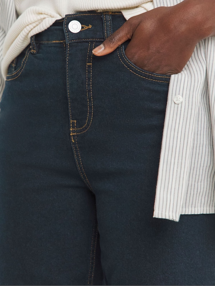 JD Williams Blue 24/7 Wide Leg Jeans - Image 3 of 3