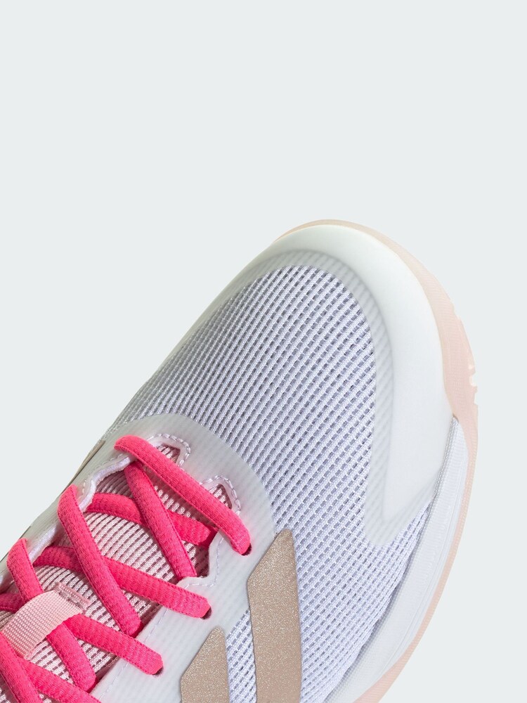 adidas White Ubersonic Tennis Shoes - Image 2 of 4 adidas White Ubersonic Tennis Shoes - Image 2 of 4