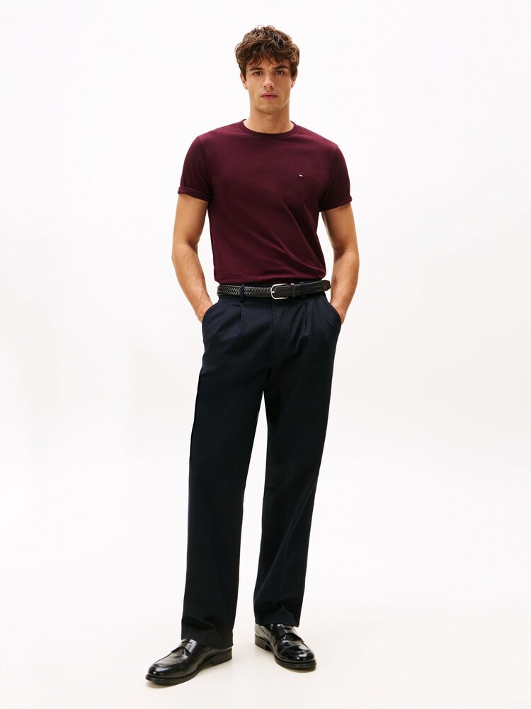 Tommy Hilfiger Red Flag Embroidery Crew Neck T-Shirt - Image 2 of 5 Tommy Hilfiger Red Flag Embroidery Crew Neck T-Shirt - Image 2 of 5