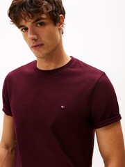 Tommy Hilfiger Red Flag Embroidery Crew Neck T-Shirt - Image 4 of 5