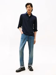 Tommy Hilfiger Blue Smart Casual Slim Fit Long Sleeve Polo Shirt - Image 2 of 5