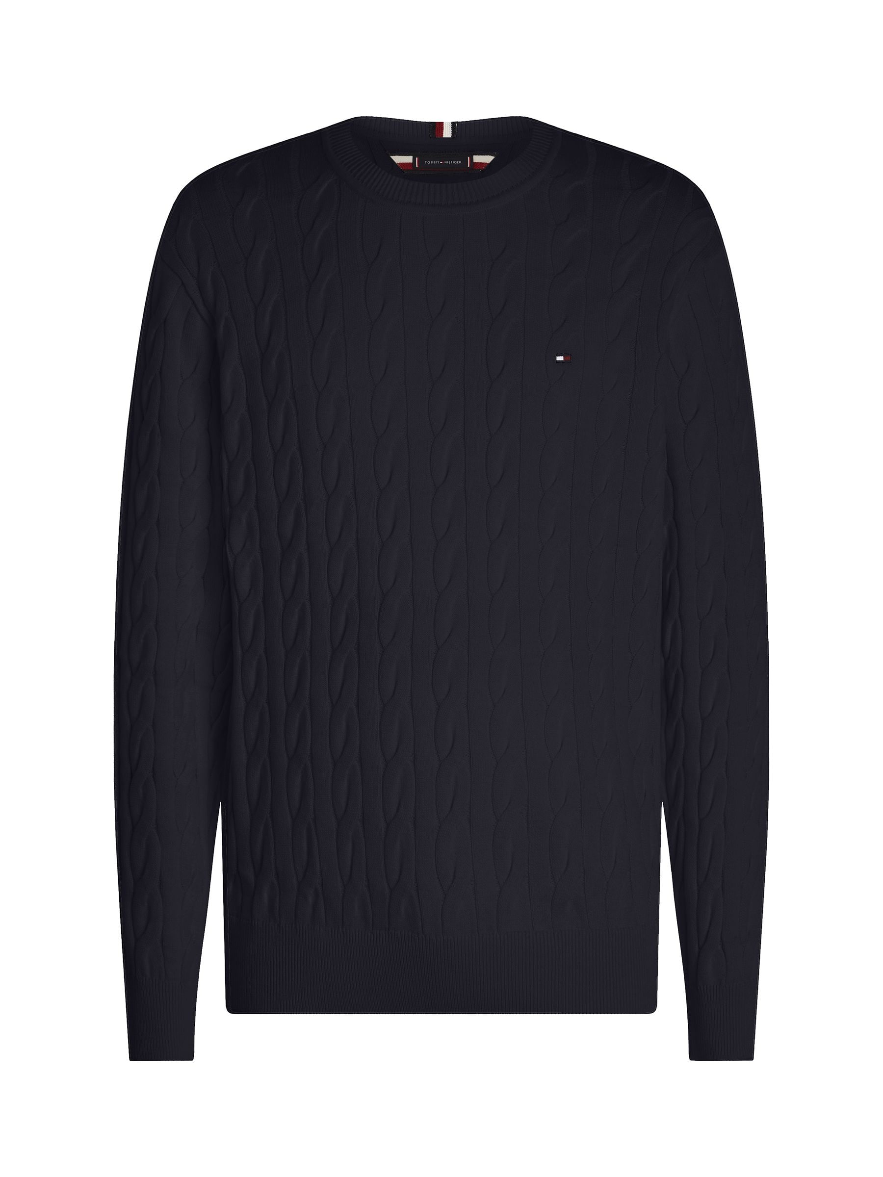 Buy Tommy Hilfiger Blue Cable Knit Crew Neck Jumper from Next India