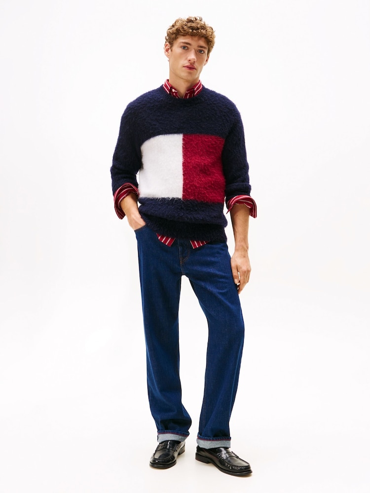 Tommy Hilfiger Blue Relaxed Straight Leg Jeans - Image 1 of 5