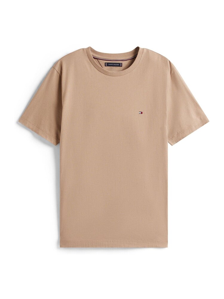 Tommy Hilfiger Brown Flag Embroidery Crew Neck T-Shirt - Image 5 of 5 Tommy Hilfiger Brown Flag Embroidery Crew Neck T-Shirt - Image 5 of 5