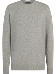 Tommy Hilfiger Grey Pure Lambswool Crew Neck Jumper - Image 5 of 6