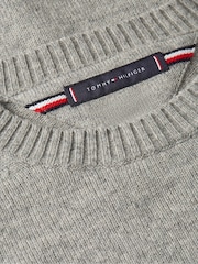 Tommy Hilfiger Grey Pure Lambswool Crew Neck Jumper - Image 6 of 6