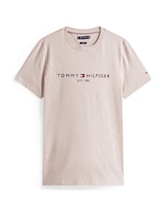 Tommy Hilfiger Grey Logo Slim Jersey T-Shirt - Image 5 of 5
