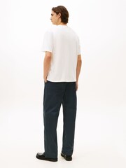 Tommy Hilfiger White Varsity Textured Crest Embroidery T-Shirt - Image 2 of 5