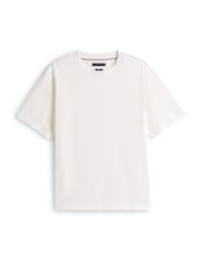 Tommy Hilfiger White Varsity Textured Crest Embroidery T-Shirt - Image 5 of 5