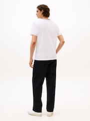 Tommy Hilfiger White Crew Neck Pique T-Shirt - Image 3 of 5
