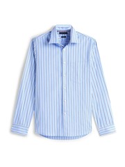 Tommy Hilfiger Blue Smart Casual Slim Fit Stripe Poplin Shirt - Image 5 of 5