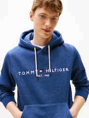 Tommy Hilfiger Blue Fleece Drawstring Hoodie - Image 2 of 5
