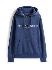 Tommy Hilfiger Blue Fleece Drawstring Hoodie - Image 5 of 5