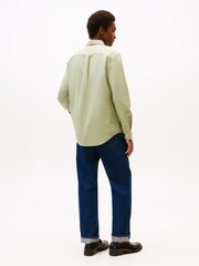 Tommy Hilfiger Green Regular Fit Flag Embroidery Oxford Shirt - Image 2 of 5