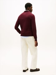 Tommy Hilfiger Red Half-Zip Jumper With Cashmere - Image 2 of 4