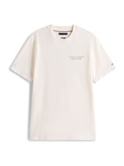 Tommy Hilfiger Cream Back Print Jersey T-Shirt - Image 5 of 5