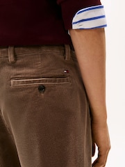 Tommy Hilfiger Brown Harlem Pleated Tapered Corduroy Chinos - Image 4 of 5