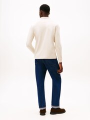 Tommy Hilfiger White Regular Fit Long Sleeved Liquid Polo Shirt - Image 2 of 5
