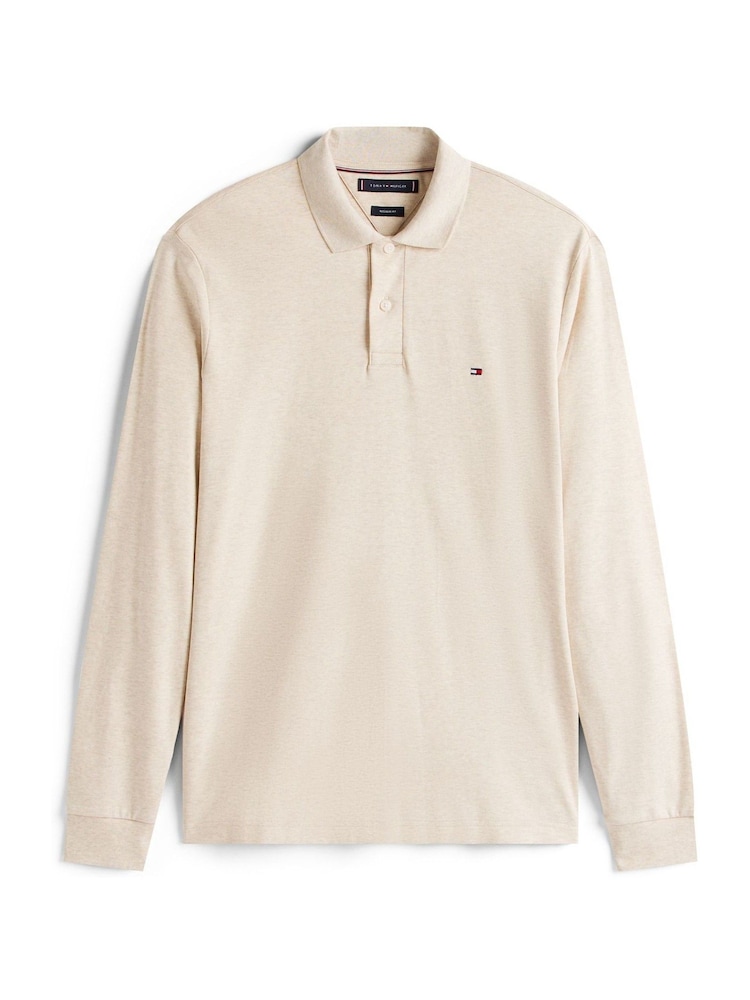 Tommy Hilfiger White Regular Fit Long Sleeved Liquid Polo Shirt - Image 5 of 5 Tommy Hilfiger White Regular Fit Long Sleeved Liquid Polo Shirt - Image 5 of 5