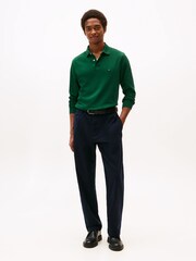 Tommy Hilfiger Green 1985 Regular Fit Pique Long Sleeve Polo Shirt - Image 4 of 10
