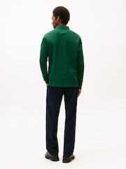 Tommy Hilfiger Green 1985 Regular Fit Pique Long Sleeve Polo Shirt - Image 5 of 10
