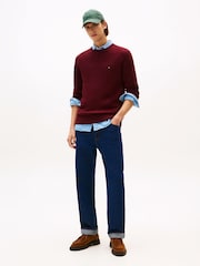 Tommy Hilfiger Red Pure Lambswool Crew Neck Jumper - Image 2 of 5