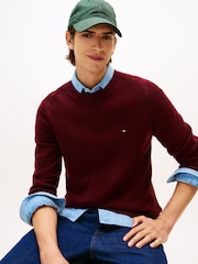 Tommy Hilfiger Red Pure Lambswool Crew Neck Jumper - Image 4 of 5