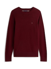 Tommy Hilfiger Red Pure Lambswool Crew Neck Jumper - Image 5 of 5