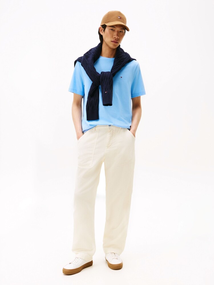 Tommy Hilfiger Blue Flag Embroidery Crew Neck T-Shirt - Image 2 of 5 Tommy Hilfiger Blue Flag Embroidery Crew Neck T-Shirt - Image 2 of 5