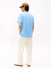 Tommy Hilfiger Blue Flag Embroidery Crew Neck T-Shirt - Image 3 of 5