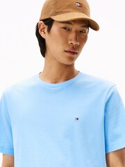 Tommy Hilfiger Blue Flag Embroidery Crew Neck T-Shirt - Image 4 of 5