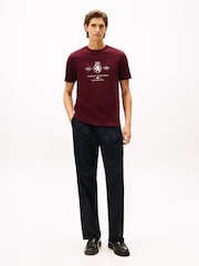 Tommy Hilfiger Red Varsity Graphic Interlock Knit T-Shirt - Image 1 of 5