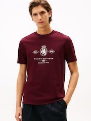 Tommy Hilfiger Red Varsity Graphic Interlock Knit T-Shirt - Image 2 of 5