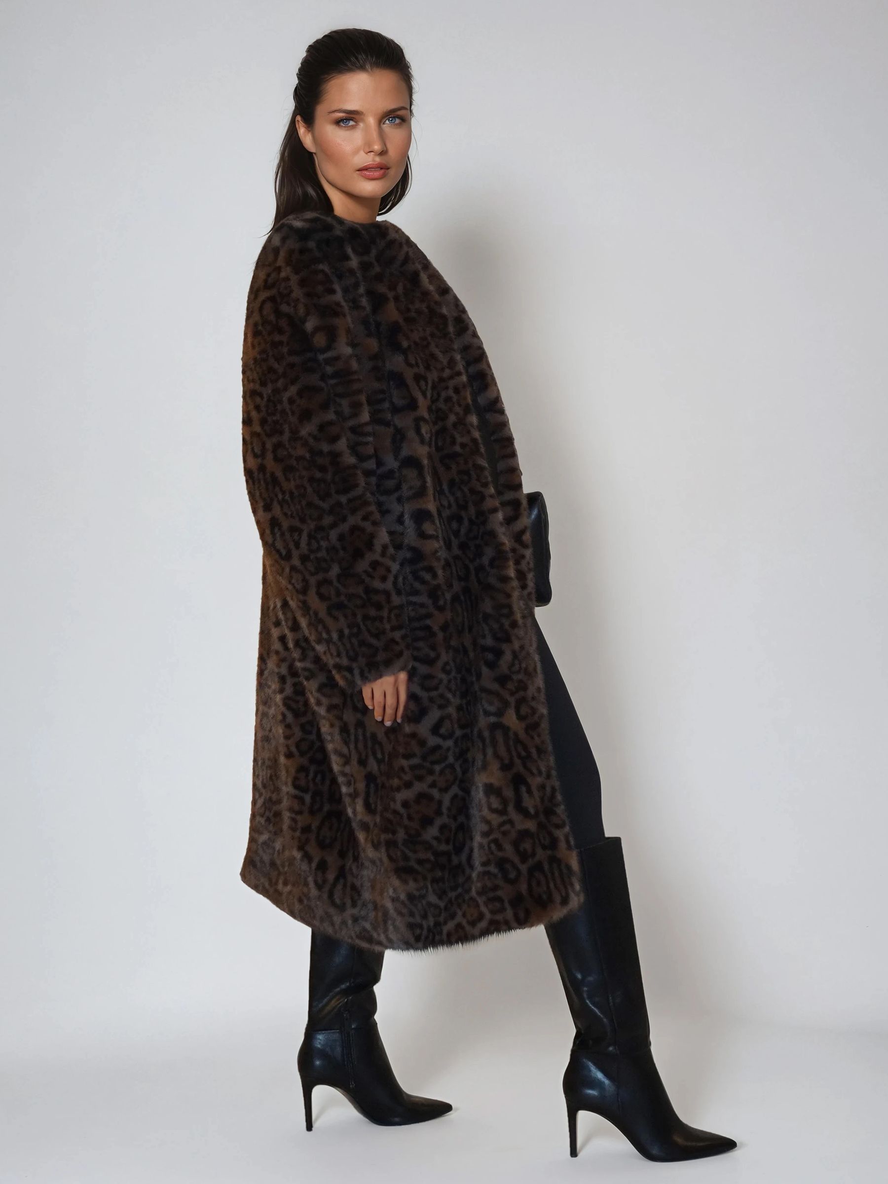 Buy Religion Animal Dark Luxurious Oversized Esme Faux Fur Coat