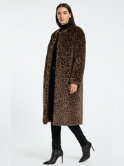 Religion Dark Luxurious Oversized Esme Faux Fur Coat - Slika 9 iz 12