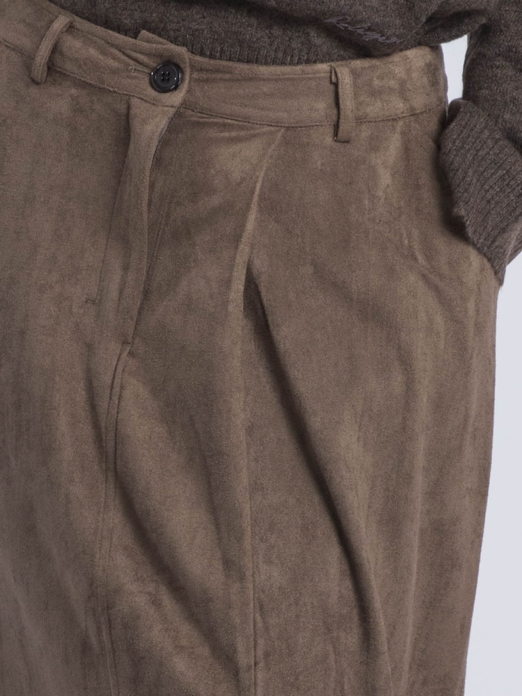 Religion Brown Aida Suedette Suede Maxi Skirt With Jean Pocket Details - Image 6 of 6