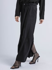 Religion Black Aida Suedette Suede Maxi Skirt With Jean Pocket Details - Image 3 of 6