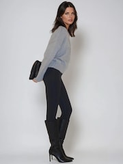 Religion Grey Lucy Love Jumper In Soft Loose Knit With Love Embroidered Slogan - Image 4 of 6