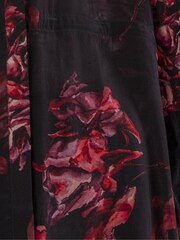 Religion Red Lola Oversized Tunic Dress With Tie Waist In Dark Floral Print - Image 5 of 5