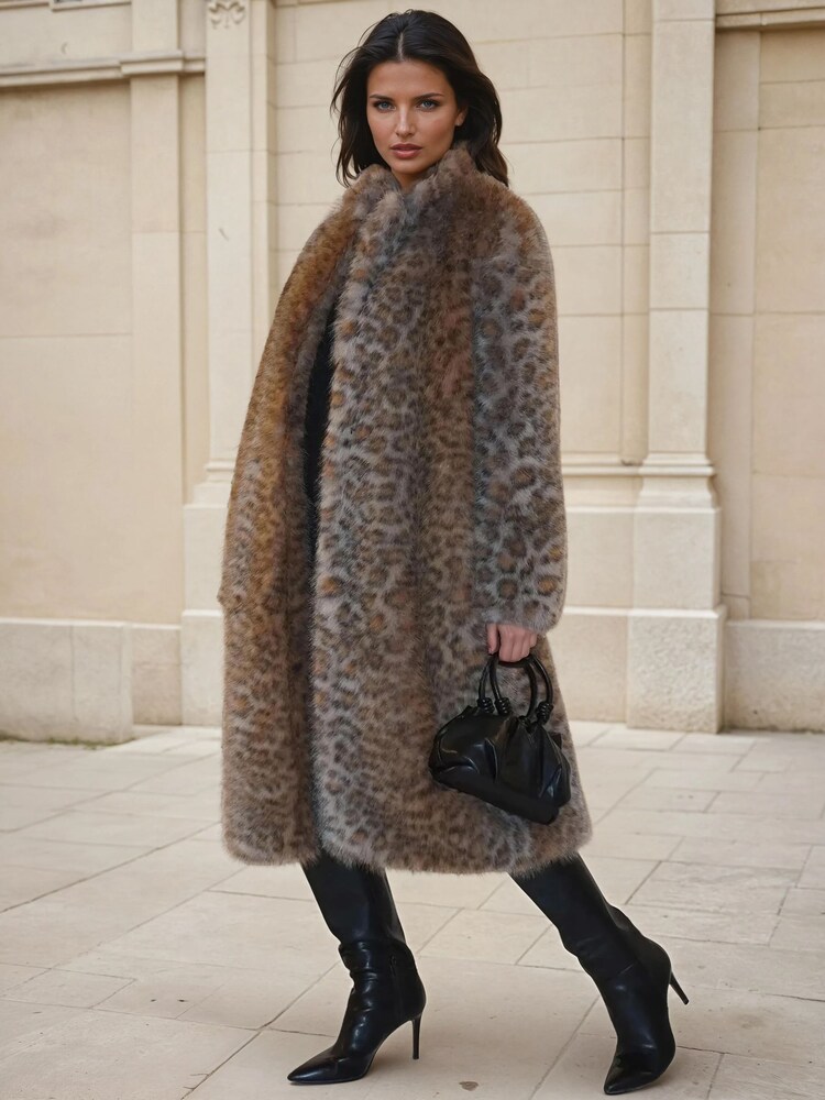 Religion Animal Dolly Faux Fur Coat In Soft And Luxurious Leopard Animal Skin - Image 1 of 12 Religion Animal Dolly Faux Fur Coat In Soft And Luxurious Leopard Animal Skin - Image 1 of 12