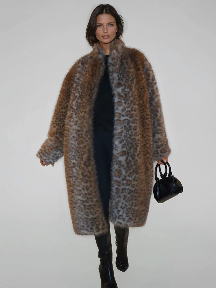 Religion Animal Dolly Faux Fur Coat In Soft And Luxurious Leopard Animal Skin - Image 2 of 12 Religion Animal Dolly Faux Fur Coat In Soft And Luxurious Leopard Animal Skin - Image 2 of 12