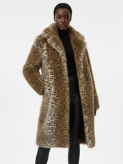 Religion Animal Dolly Faux Fur Coat In Soft And Luxurious Leopard Animal Skin - Image 7 of 12