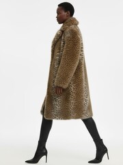 Religion Animal Dolly Faux Fur Coat In Soft And Luxurious Leopard Animal Skin - Image 9 of 12