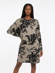 Religion Natural Tribe Tunic Dress With All Over Floral Print And Beading - Image 1 of 6