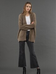 Religion Brown Iris Longline Cardigan In Super Soft Fluffy Yarn - Image 4 of 6