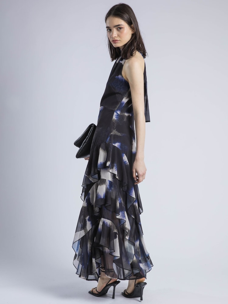 blue dress religion Buy Religion Blue Taylor Halterneck Maxi Dress In Black Check Print from  Next USA