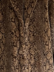 Religion Animal Margot Python Faux Fur Long Line Coat - Image 7 of 7