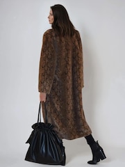 Religion Animal Margot Python Faux Fur Long Line Coat - Image 8 of 10